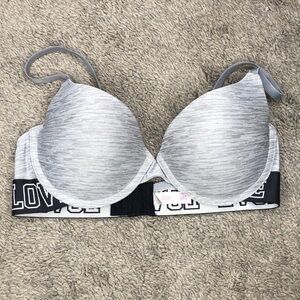 Push Up Bra 34C Grey Color